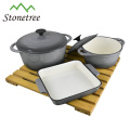 Cast Iron Enamel Cast Iron Cookware Set 5Piece